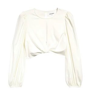 Derek Long Sleeve White Crop Top
REFORMATION
